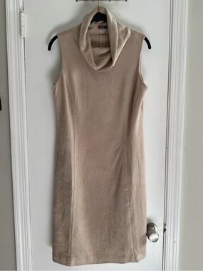 J. McLaughlin Sleeveless Cowl Neck Dress in Taupe Size M